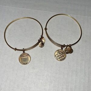 2 Authentic Alex and Ani Team USA  Rafaelian Gold